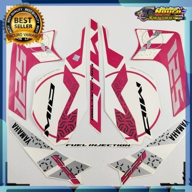 Stiker Striping Yamaha Mio m3 125 2015 pink list standar bagus