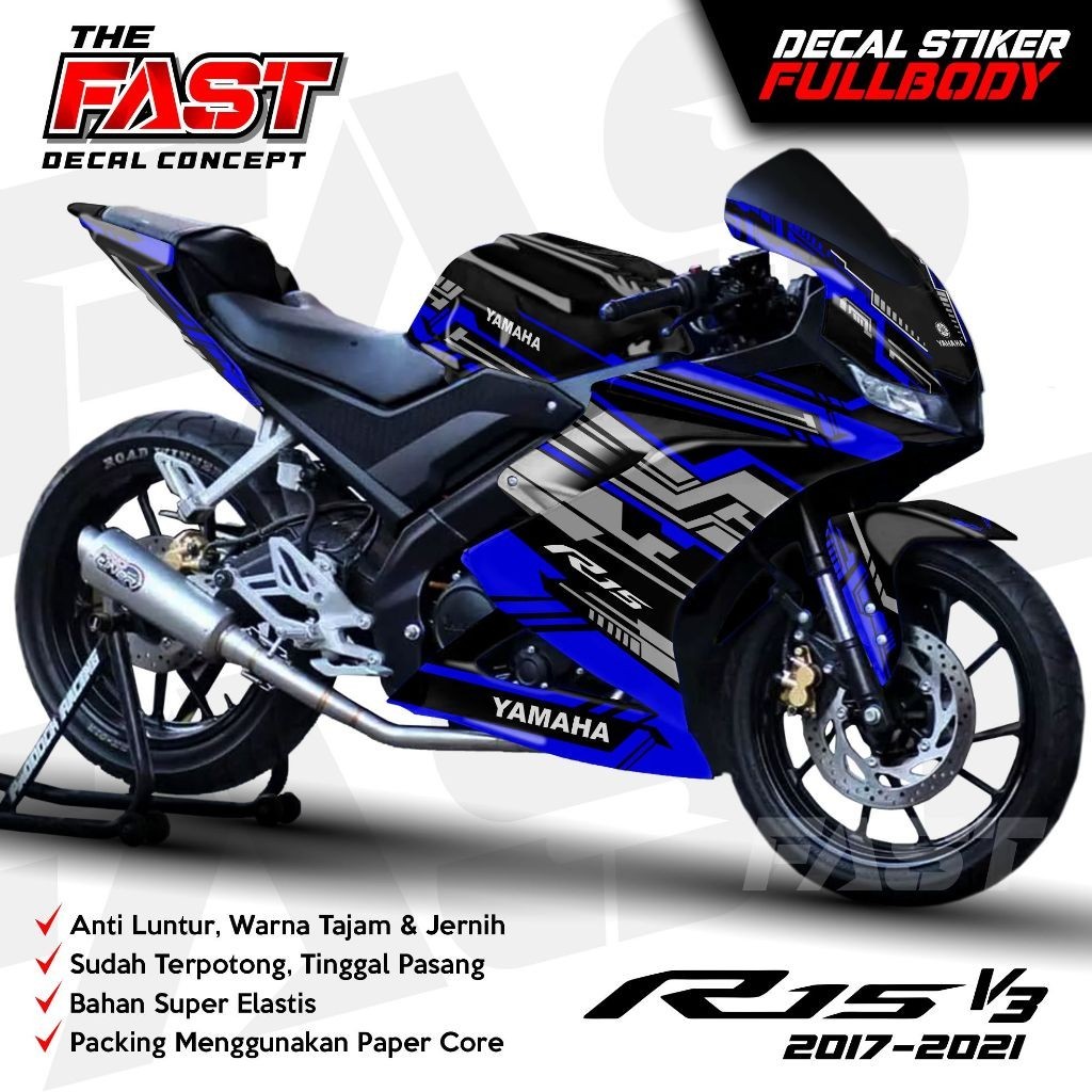 Decal R15 V3 Sticker Striping Decal Yamaha R15 V3, Sticker Decal R15 V3, Sticker R15 , striping R15 