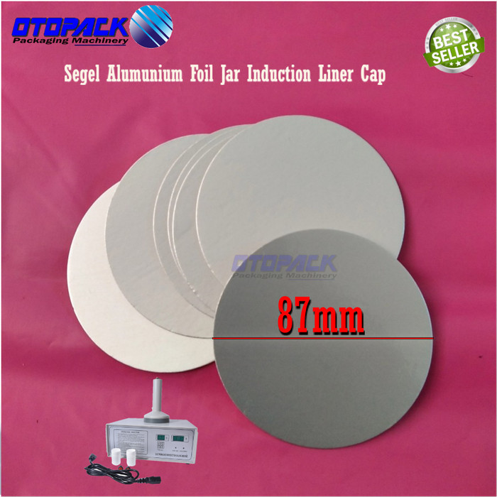 Seal Induksi PET 87 mm - Segel Alumunium Foil Tutup Jar Toples Plastik