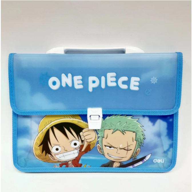 

(Bobomart) Deli Brief Case Map Tas A4 Kartun One Piece Dengan Sistem Auto Lock EF621 Murah