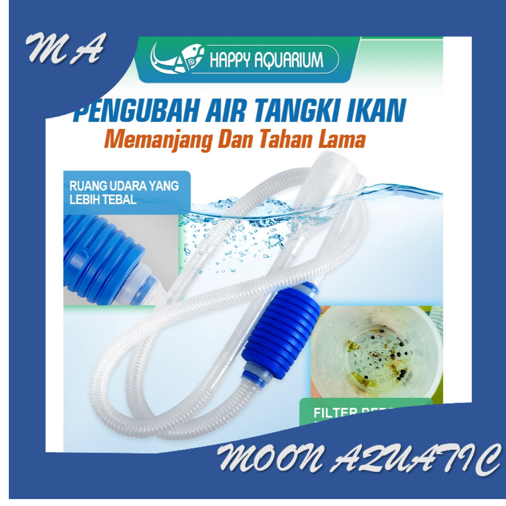 Alat Penguras Air Aquarium Cleaner Pump Siphon Manual Selang Pompa Penyedot Pembersih Kolam Ikan Ala