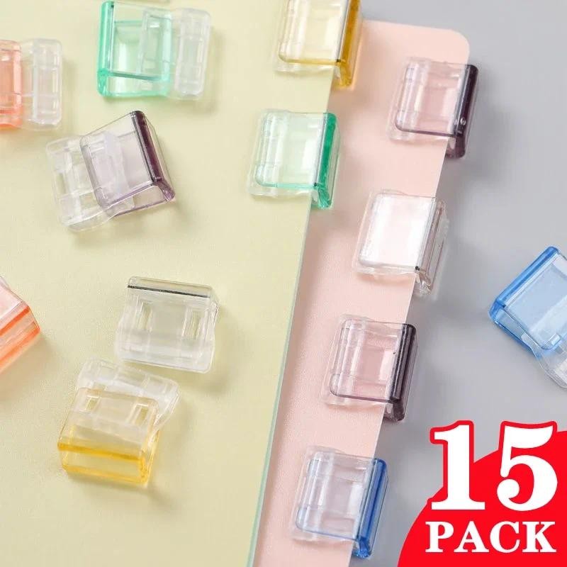 

Mini Color Paper Clip Cute Clear Bookmark File Index Page Holder Clamp Office School Student Stationery No damaging paper Staple