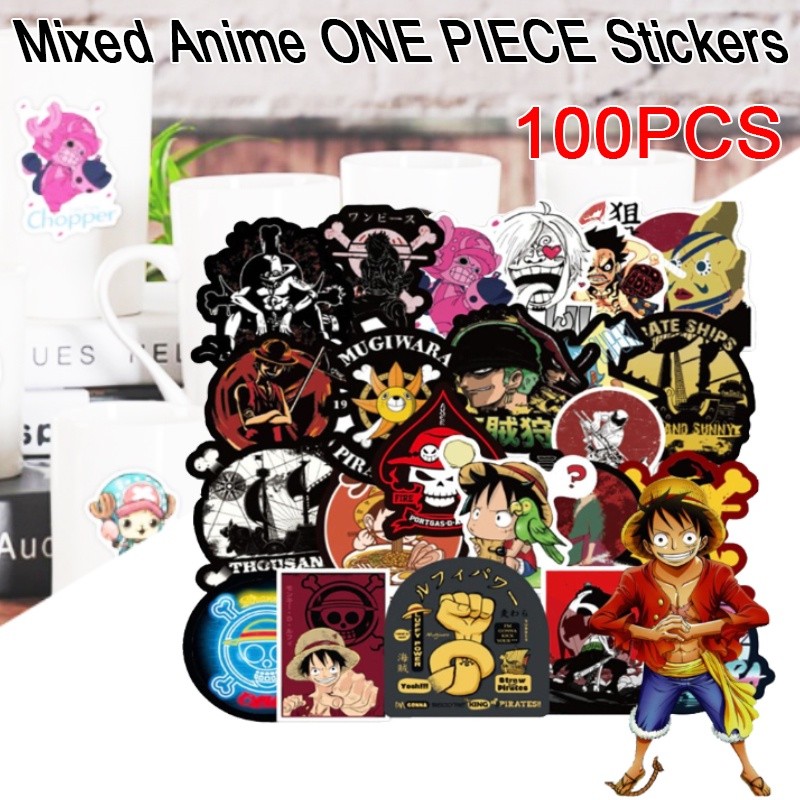 

COD 100PCS Campuran Anime ONE PIECE Stiker Skateboard Kulkas Ponsel Gitar Laptop Motor Perjalanan Bagasi