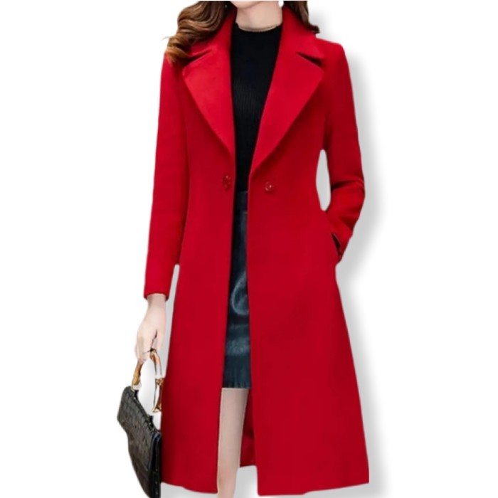 ✨SKY.LD✨ - TERMURAH blazer wanita korea style blazer wanita jumbo blazer wanita casual - Merah, XXXL