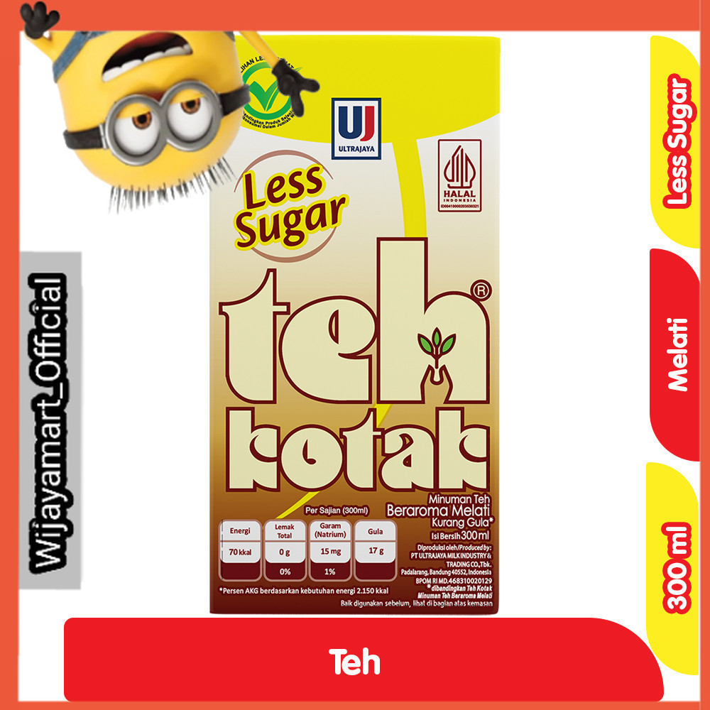 

Ultra Teh Kotak Melati Rendah Gula 300 ml