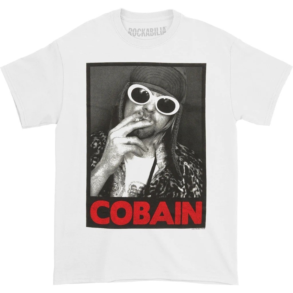 KAOS DEWASA Nirvana Kurt Cobain Smoking Box Photo Regular Mens T T-shirt