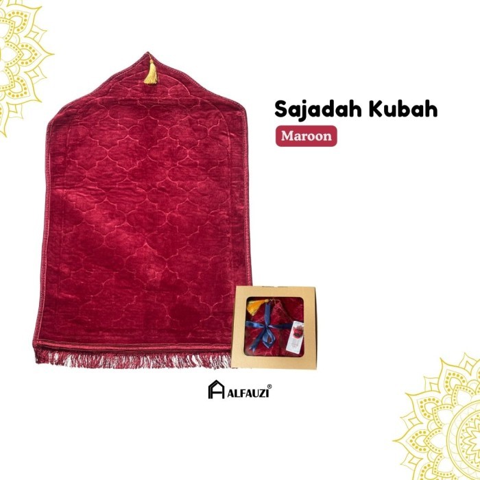 Sajadah Kubah Besar / Sajadah Busa Premium / Sajadah Kubah / Hampers Sajadah / Oleh-oleh - MAROON
