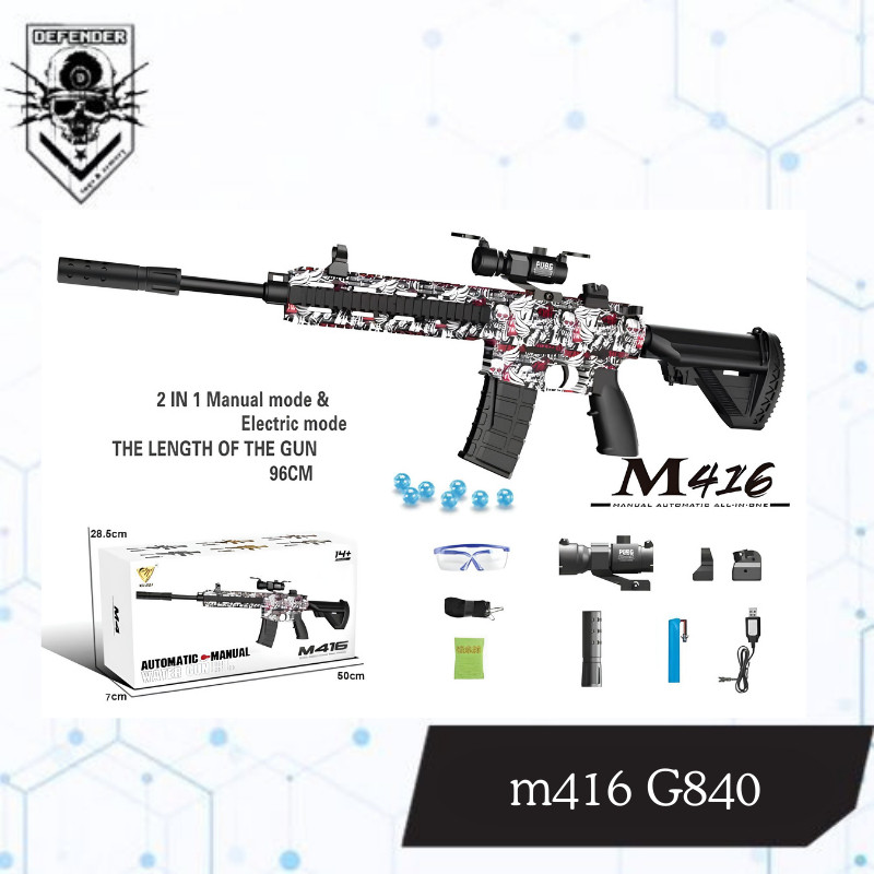 HBG75 Mainan WGG WGB Water Gell Blaster M416S Elektrik Automatic