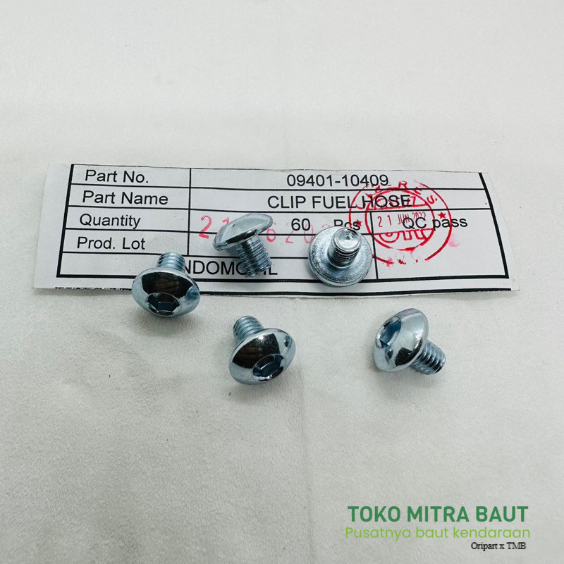Bolt Special M6 × 8 Mm 90107-K84-9002 Baut 10 L 5 08Cm  Cover Body Tanki Honda Crf 150 Original ORIP