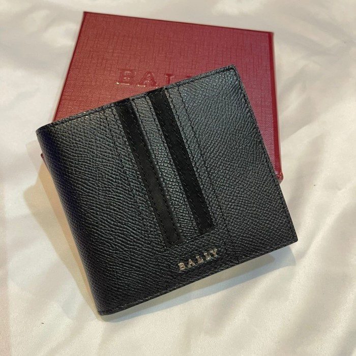 Bally Wallet Trasai Bifold Men Classic - (100% Authentic) - Black