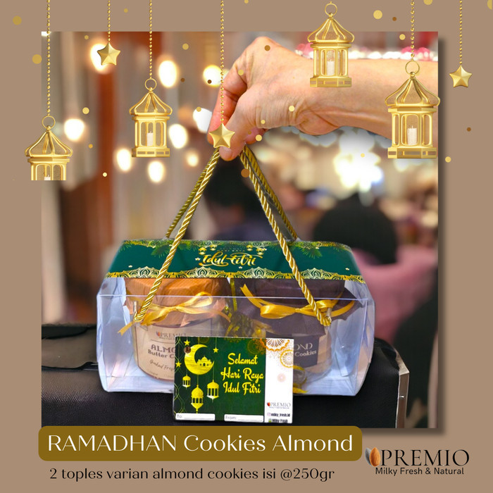 

PARCEL RAMADHAN ALMOND COOKIES + SNACK + SUSU ALMOND SPECIAL LEBARAN - Ramadhan Cookie