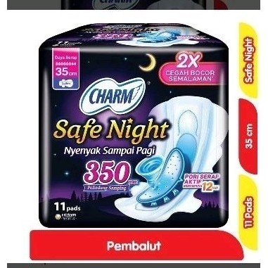 Charm Safe Night Pembalut Wanita Wings  11pcs - [213]