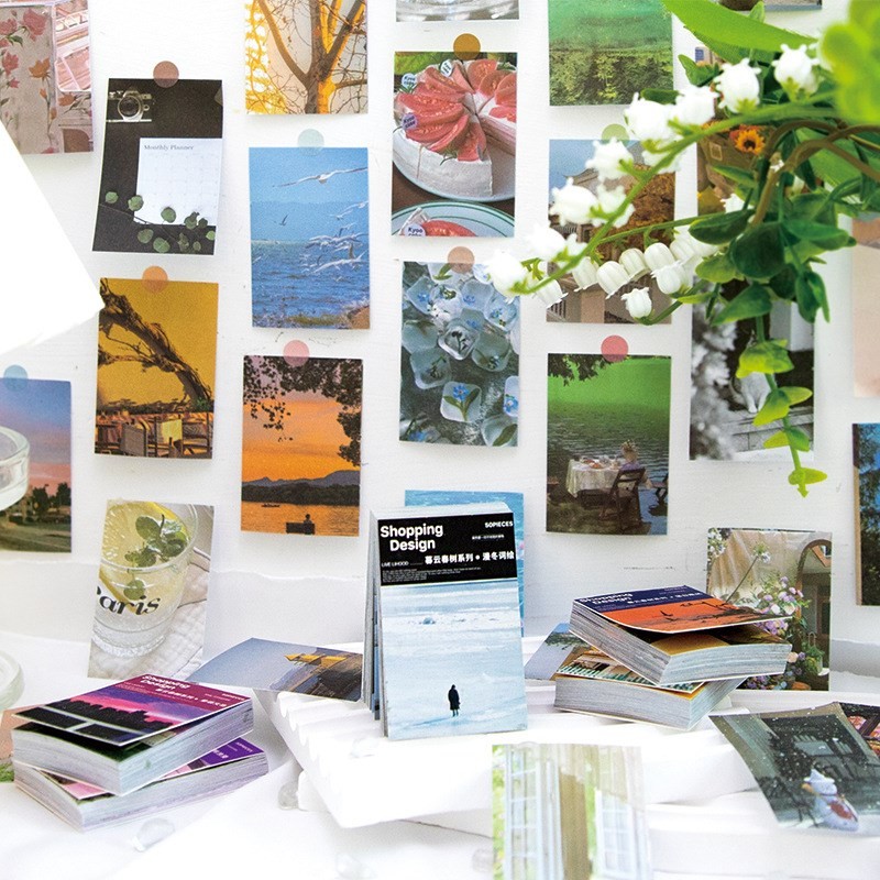 

50 Pcs Washi Stickers Book Daily Scenery Life Stuff Travel Aesthetic Stickers For Journaling Art Diary Craft Gifts Notebook