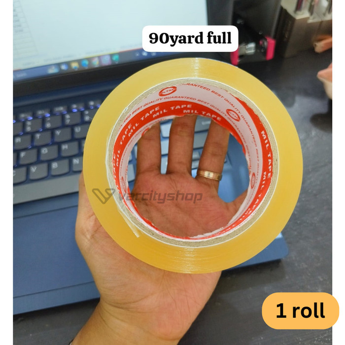 

Lakban Milltape Lakban Bening Full 90 Yard Full Lebar 45mm Lakban Milltape