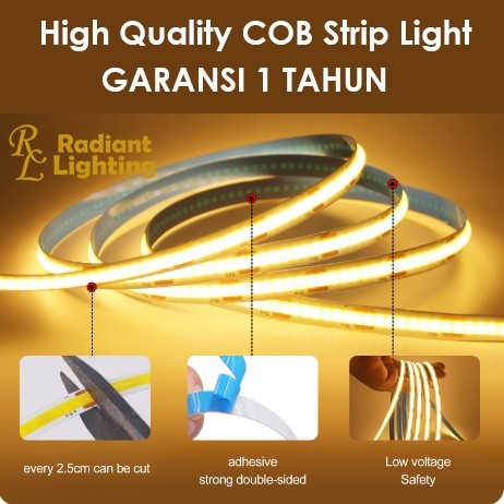 Lampu DOTLESS COB LED Strip Light 12 Volt 1 Roll=5 Meter