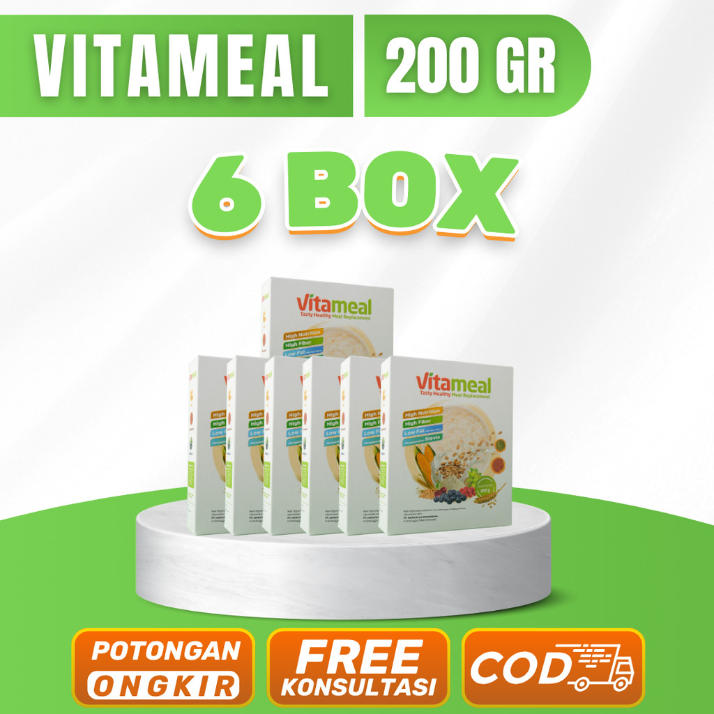

6 Box VITAMEAL Sereal Sehat Multigrain Atasi Diabetes Menurunkan Gula Darah Mengatasi Kencing Manis Diabetes Melitus 5 box