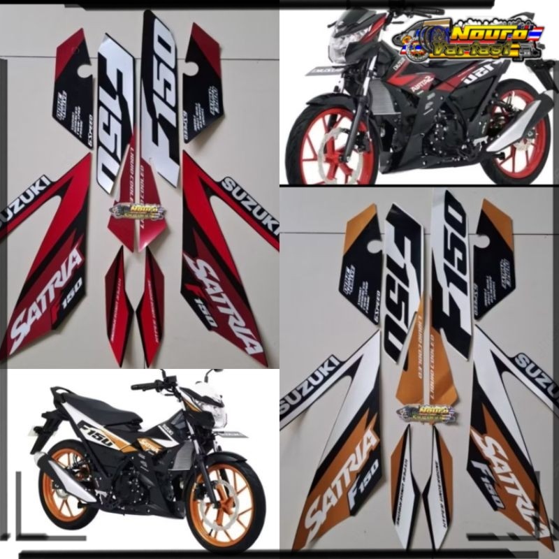 aksesoris stiker striping Suzuki Satria Fu facelift SE 2023 Lis body standar