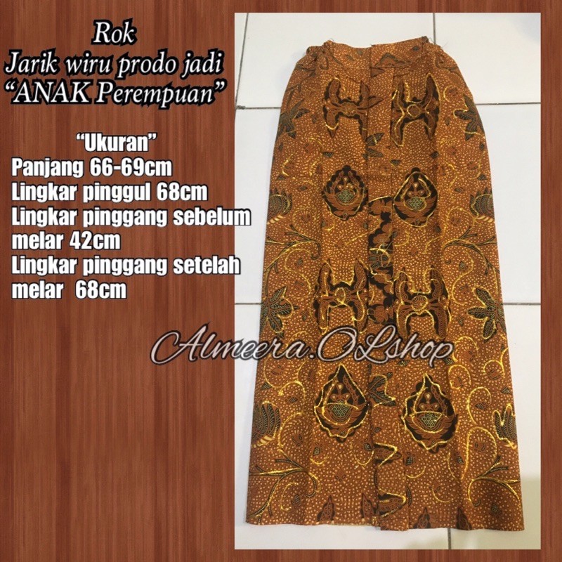 LURIK rok jarik wiru prodo jadi anak perempuan dan laki-laki  panjang 66-69cm