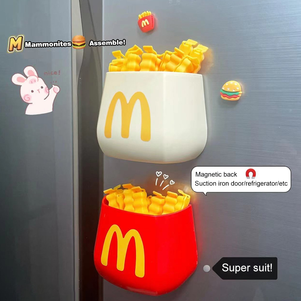 [COD] McDonald's rak magnet kulkas alat tulis penghuni pen kotak penyimpanan tempel magnetik /Tempel