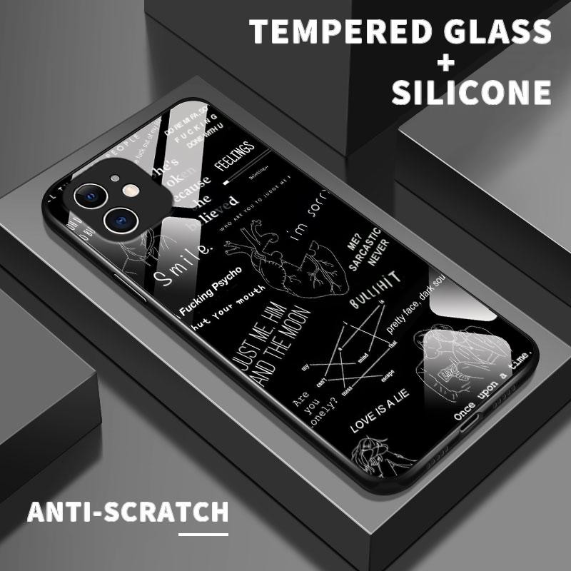 Kaca Glass Case For Realme C25 C25s C25Y C30 C30s C31 C33 2022 2023 C35 C53 C55 C67 4G Soft Case Art