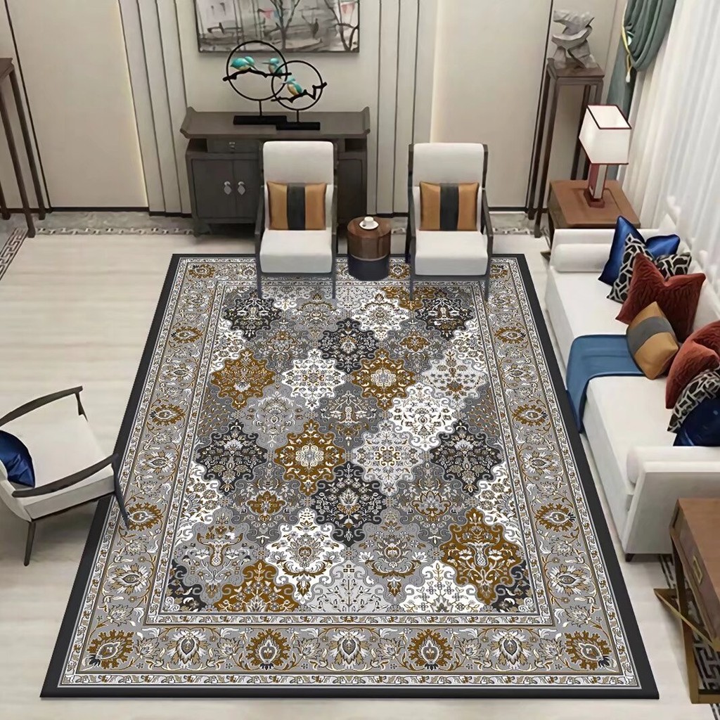 【Ukuran dapat disesuaikan】Karpet ruang tamu bermotif Turki, karpet dan keset ruang tamu, keset sofa,