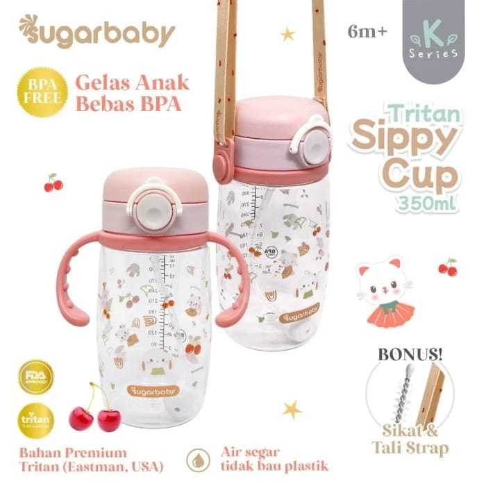 SUGAR BABY - TSCK350 TRITAN SIPPY CUP 350 ML - PINK