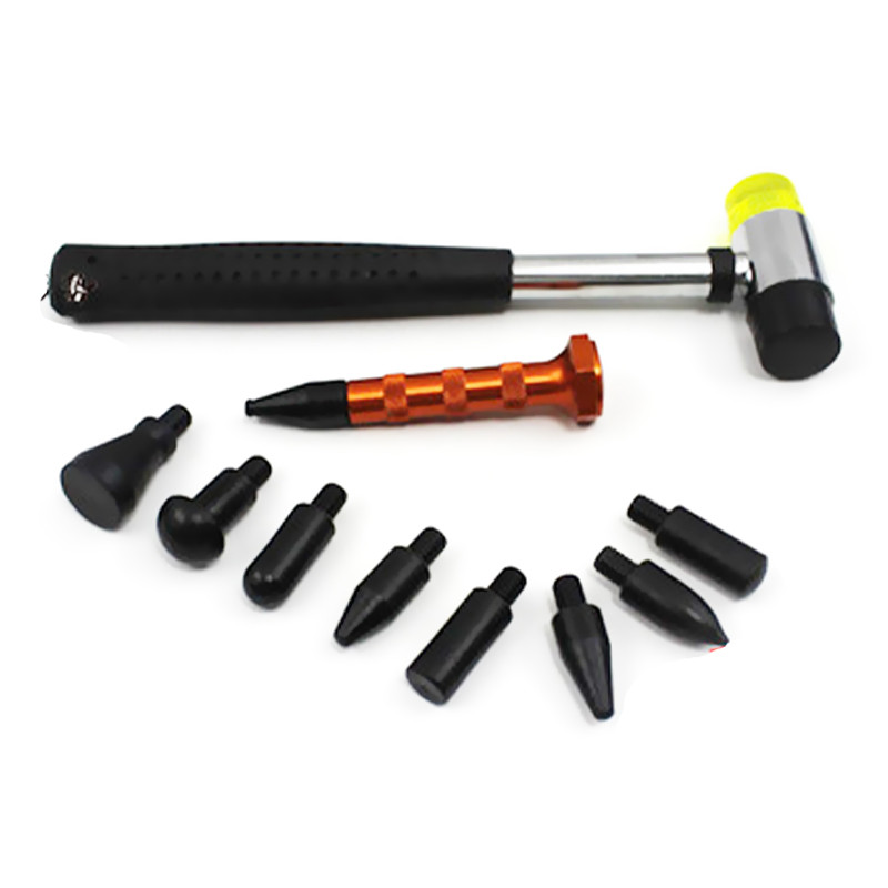 

ATPRO-Hand Tool Set For Dent Repair Rubber Hammer 10 Pcs Leveling Pen Paint Free Dent Removal Kit