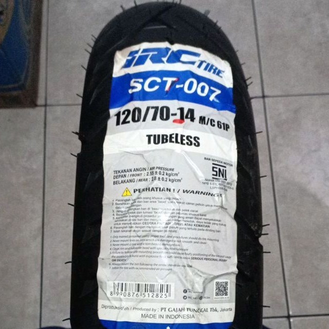 BAN LUAR TUBELESS IRC Ban Luar 120/70-14