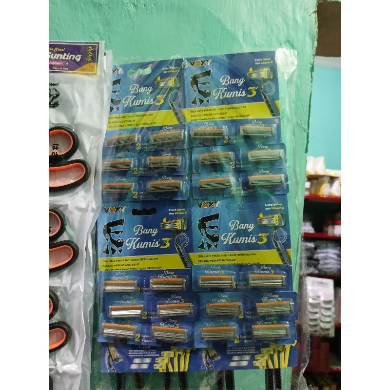 alat cukur kumis / kerokan jenggot mata pisau 3 bang kumis