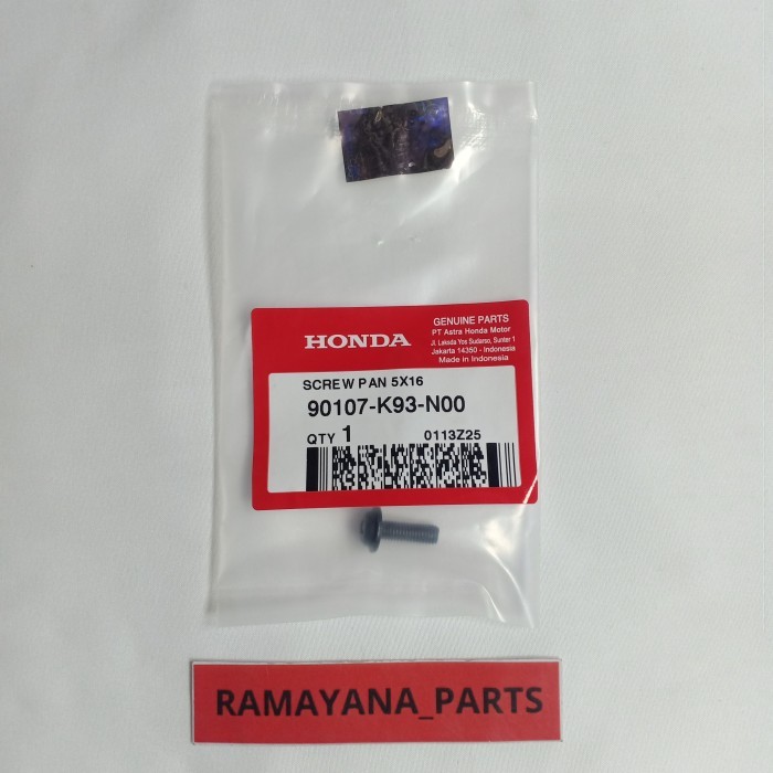 Baut Sekrup Screw Pan 5X16 Scoopy eSP K93 90107K93N00 berkualitas
