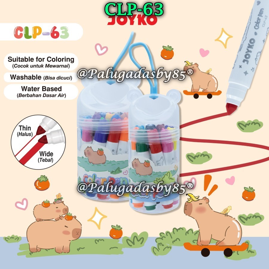 

(1 Set) Color Pen JOYKO CLP-063-24 CLP-063-12 / Color Pen Pulpen Pena Warna Joyko CLP-63