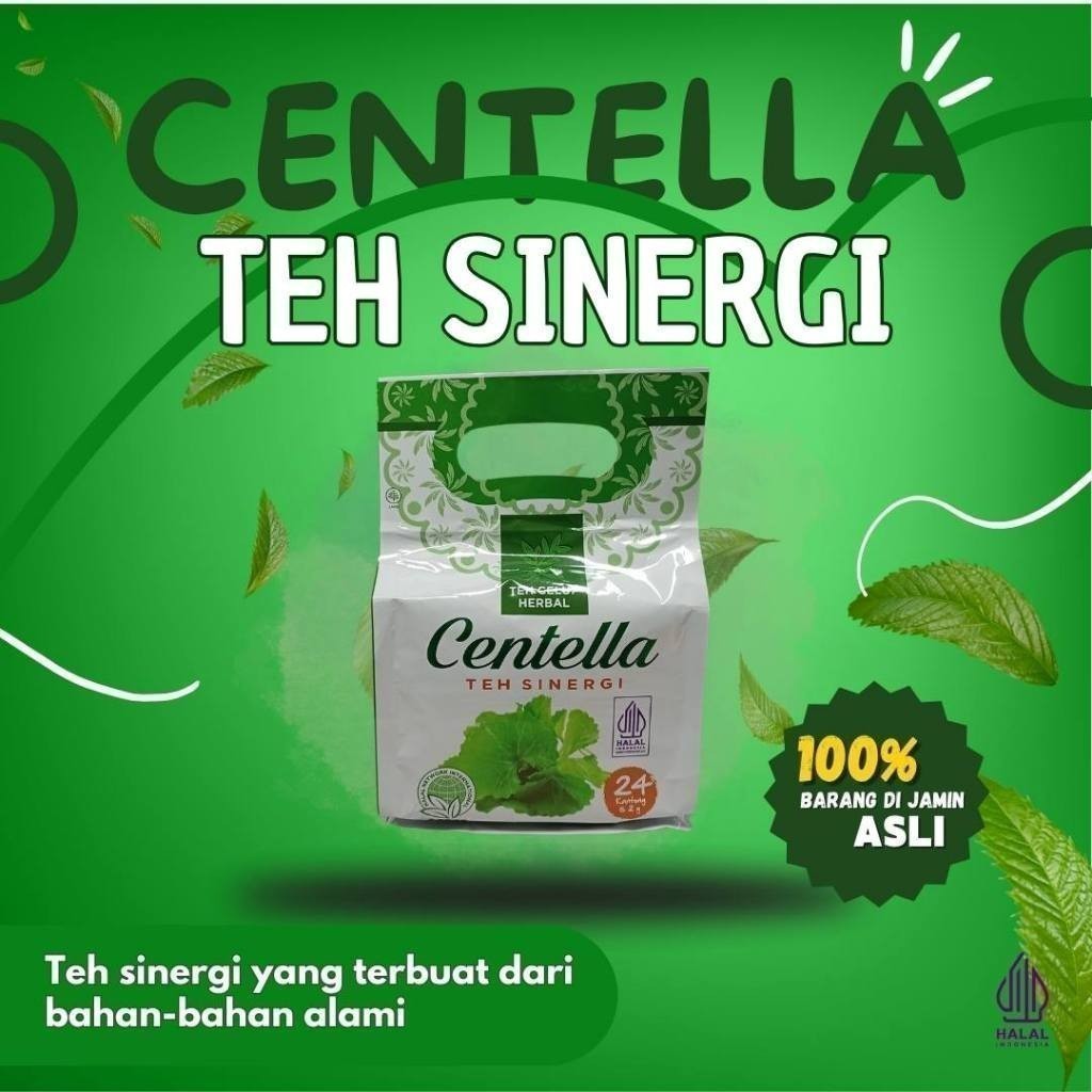 

100% ORIGINAL TERMURAH TERMURAH Teh Centella HNI HPAI isi 24 kantong Teh kesehatan EXP 2028