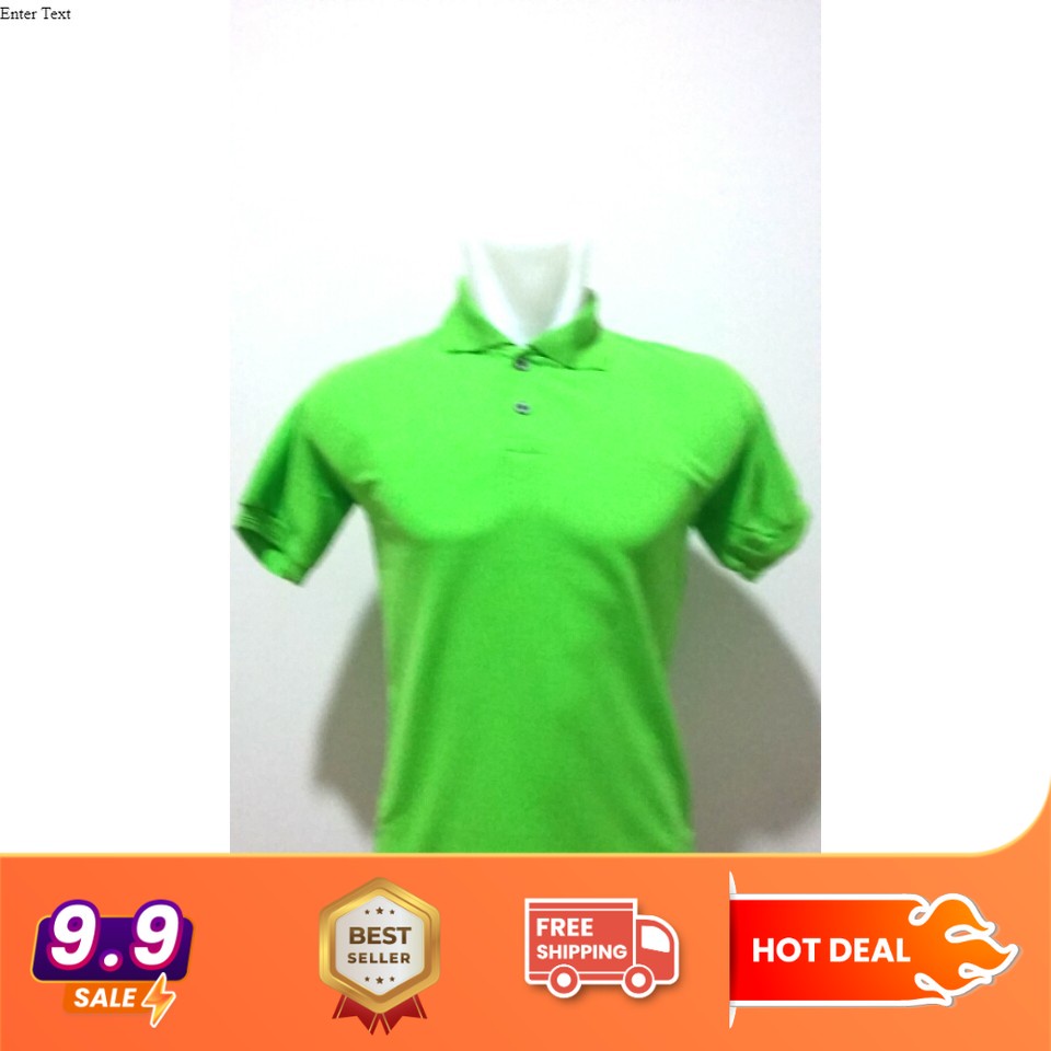 KAOS KERAH POLO POLOS PENDEK WARNA HIJAU STABILO