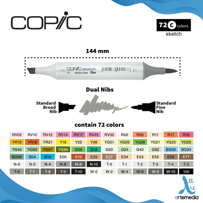 

Marker Copic Sketch 72 Set C