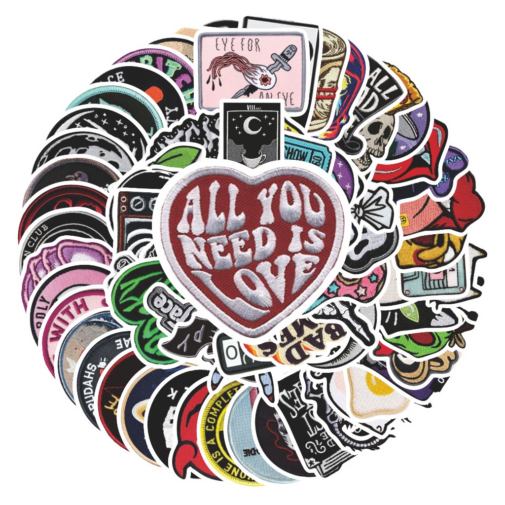 

COD✨ 100 Pcs Stiker Patch Bordir keren Culture Anti Air Untuk Dekorasi Notebook Sepeda Skateboard Handphone DIY