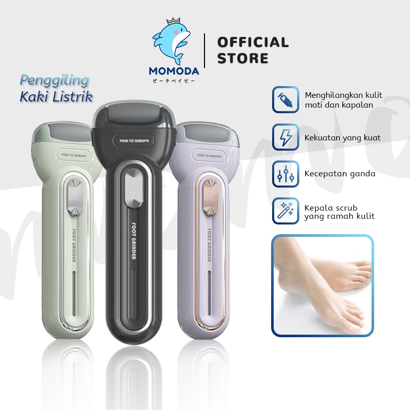 MOMODA  Penghalus Kaki Elektrik Perawatan kaki Portable Foot File Grinder Alat penghalus tumit kaki elektrik penghilang kapalan Alat