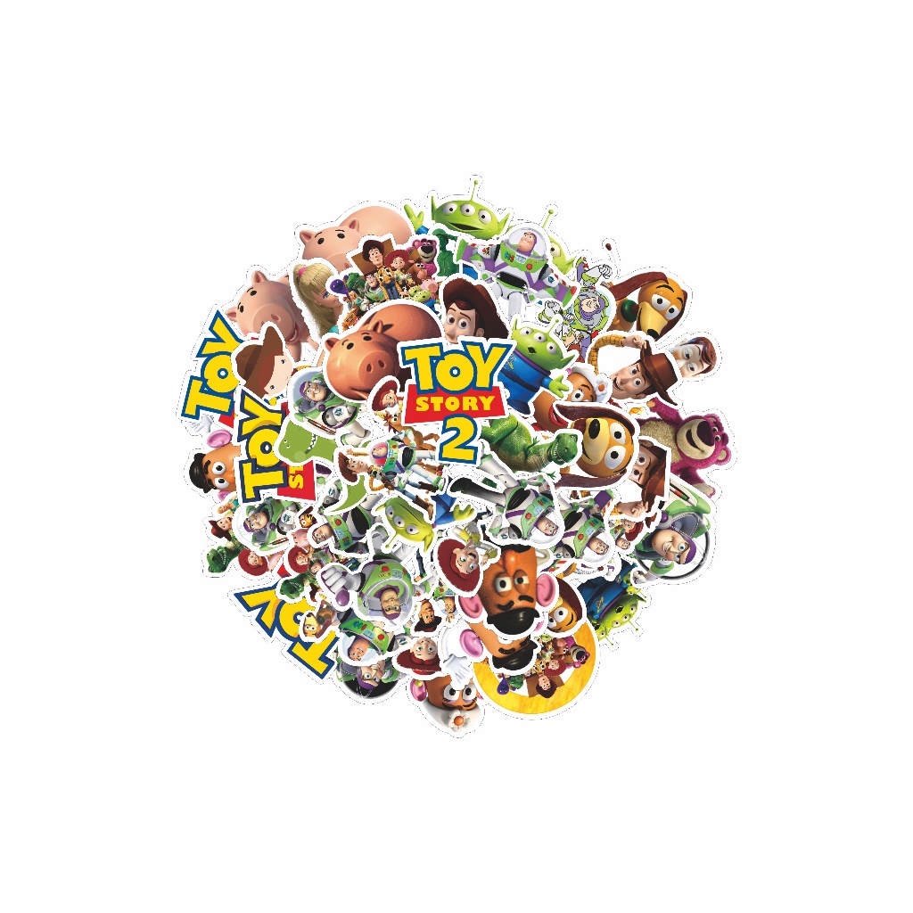 

COD✨ 50 Pcs Stiker Pack Motif Kartun Toys Story Anti Air Untuk Dekorasi Notebook Sepeda Skateboard Handphone DIY