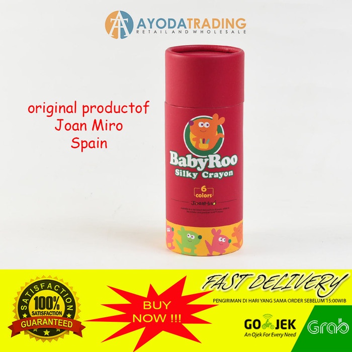 

[Best Seller] Joan Miro Baby Roo Silky Washable Crayon 6pcs - Normal