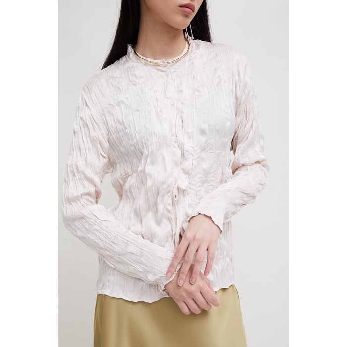 Shopatvelvet - Collarless Textura Pearl