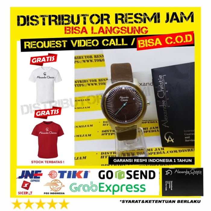JAM TANGAN ALEXANDRE CHRISTIE AC 8532 8532MH SILVER BROWN
