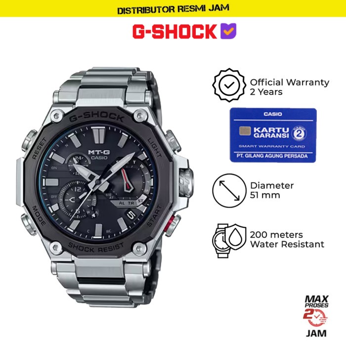 GShock MTG-B2000D-1ADR MTG-B2000 MTGB2000D Garansi Resmi 2 Tahun