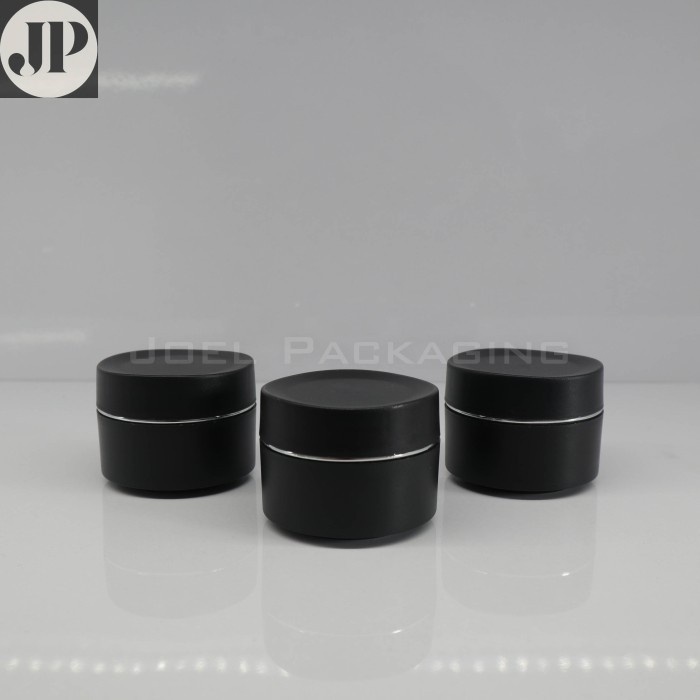 Pot Cream 15Gr Hitam List Silver 15 Gram Pot Pp Bunga Full Hitam 15 Gr