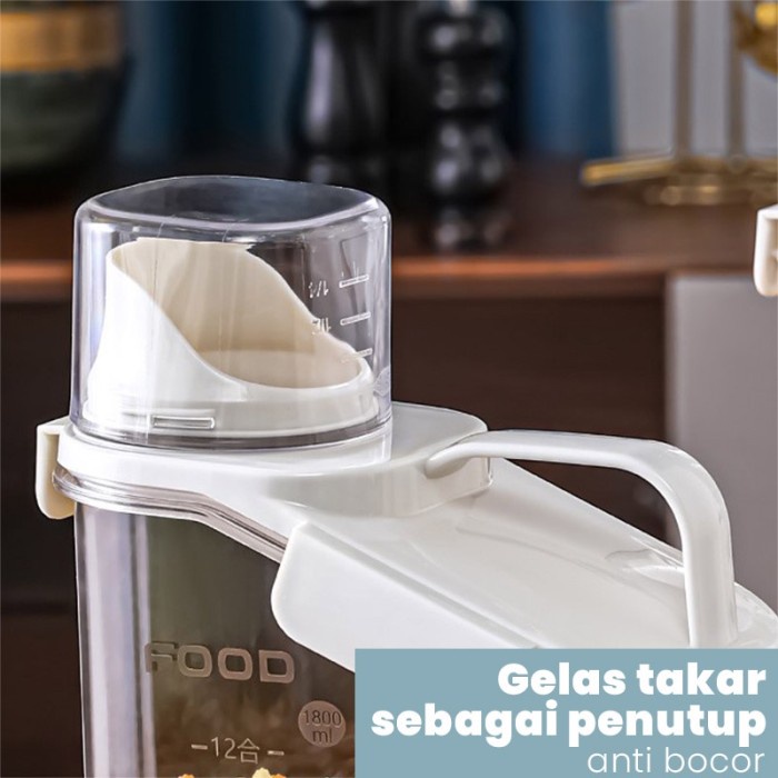 ✨LARIS✨ -Gogobuy 2kg Storage Jar E68 Tempat Penyimpanan Makanan Sereal beras bi- 1.2.23