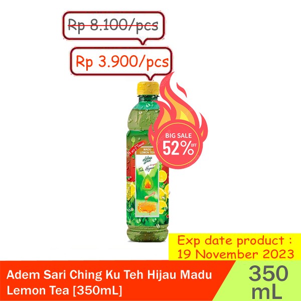 

Adem Sari Ching Ku Teh Hijau Madu Lemon Tea [350mL]