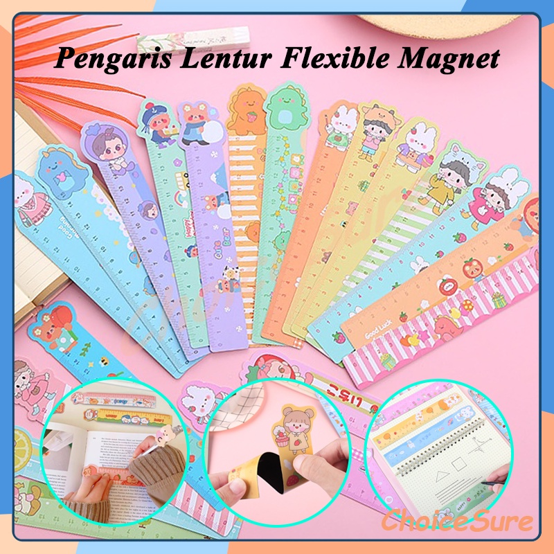 

Pengaris Lentur Flexible Magnet / Pengaris Magnet Flexible Motif Lucu / Pengaris Anak Sekolah Kantor Serbaguna