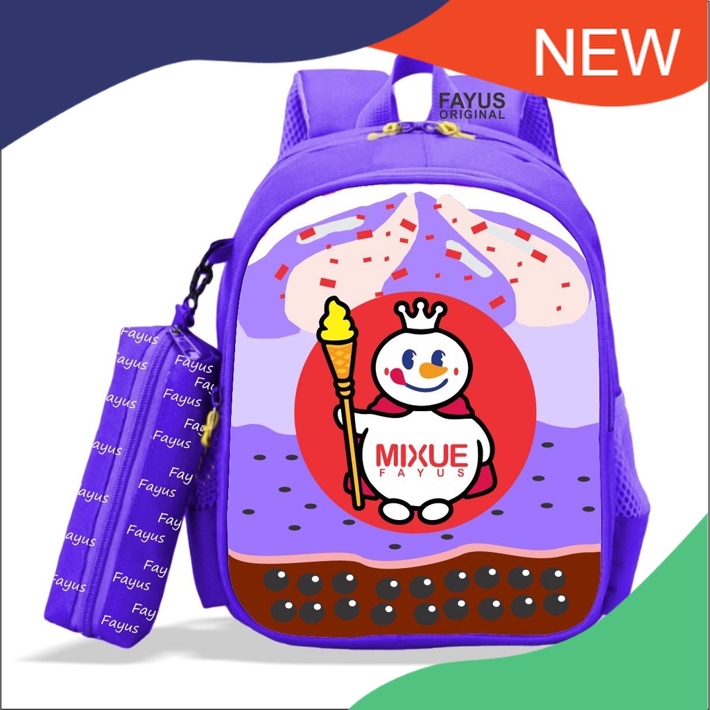 VIRALL !!!! Tas MIXUE tas es krim sekolah ransel anak PAUD TK SD | unisex | laki | perempuan/Bunga A