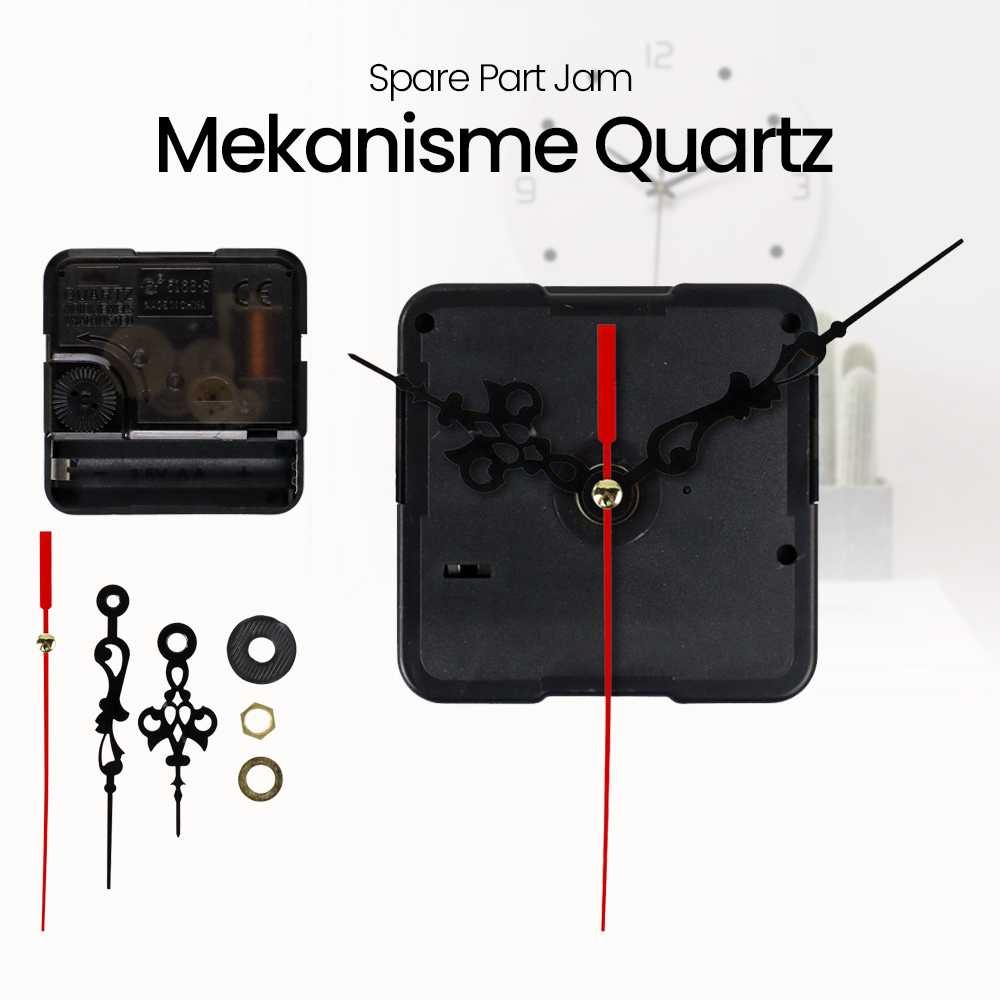 COD Sparepart Mesin Jam Dinding Mechanism Quartz Original Silent Besar Universal Tahan Lama