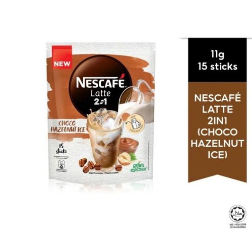 

NESCAFE LATTE 2IN1 CHOCO HAZELNUT ICE 15'S X 11G IMPOR