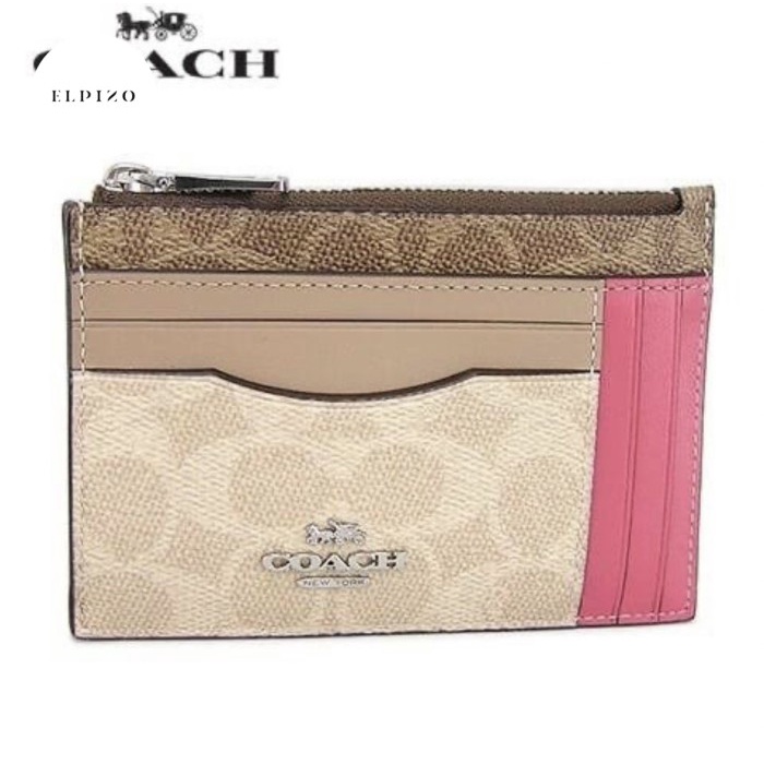 

Card Holder Large Card Case in Blocked Signature Canvas