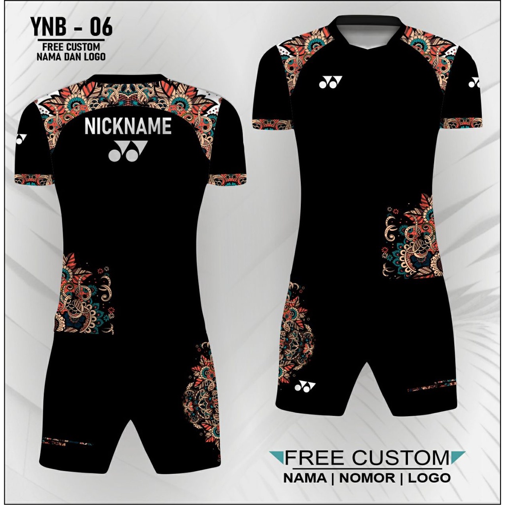 Set jersey celana badminton baju kaos bulutangkis yonex batik Best Seller